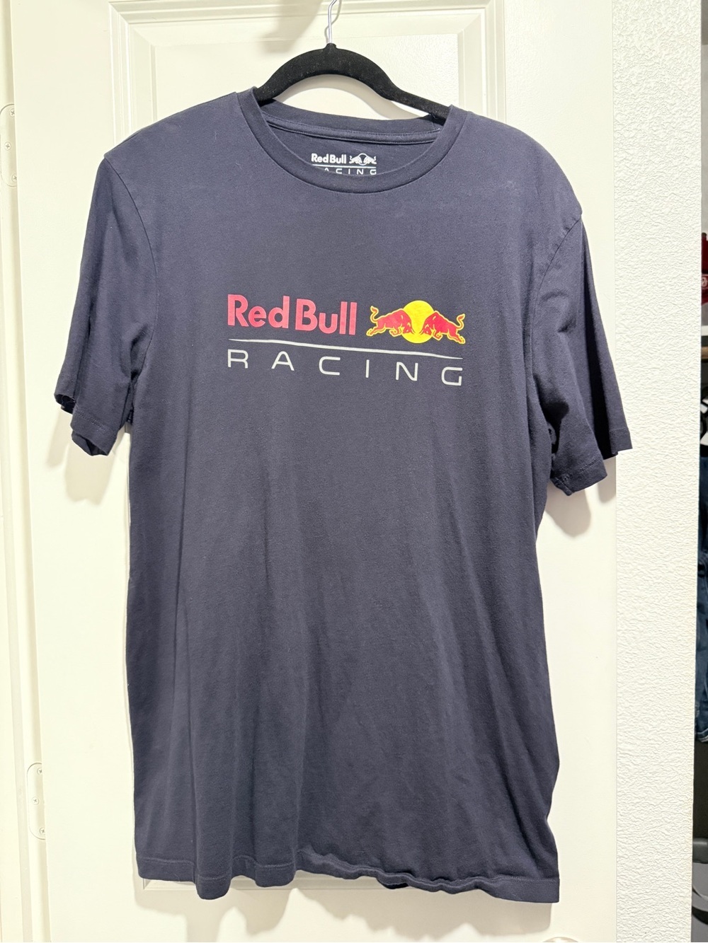 Red Bull Racing Men's Short Sleeve Logo Tee in Navy Size XL